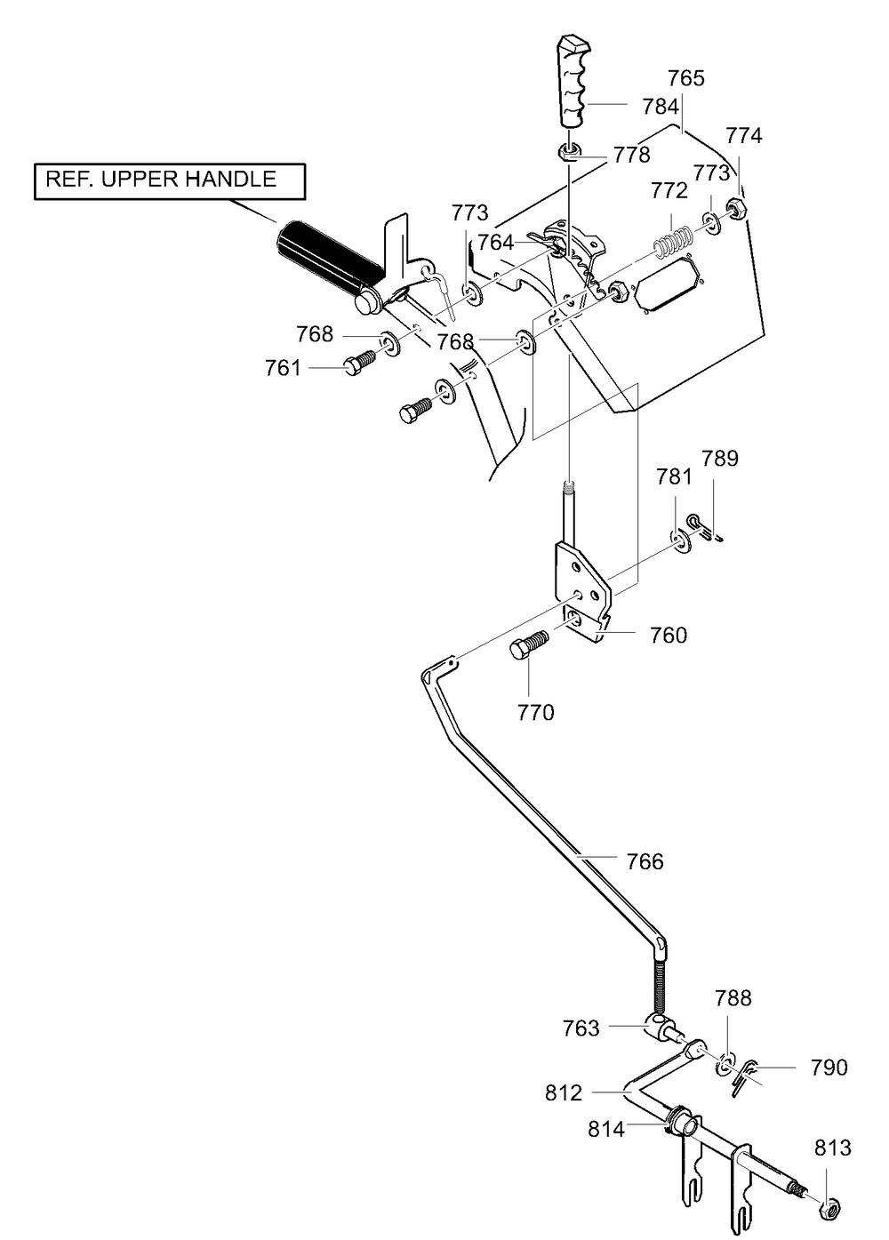 Control Panel Assembly Diagram and Parts List for 627804X89D 2002 Briggs and Stratton Snow Blower